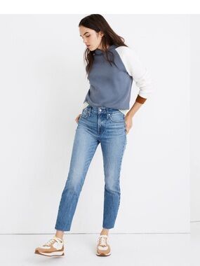 Madewell Perfect Vintage Raw Hem Jeans Size 28T